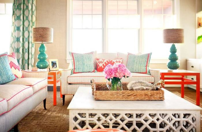 Bright Living Room Colors
 Tour A Fabulous Beach House Long Beach Island