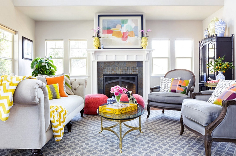 Bright Living Room Colors
 Living Rooms with Beautiful Style Town & Country Living