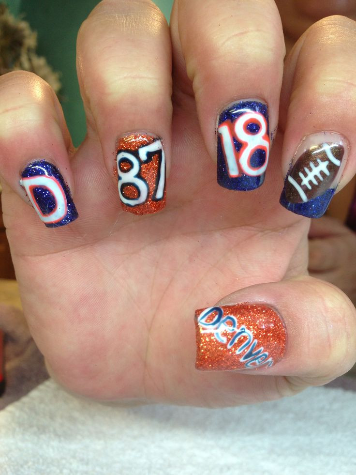Bronco Nail Designs
 1000 images about Denver Broncos Nails on Pinterest