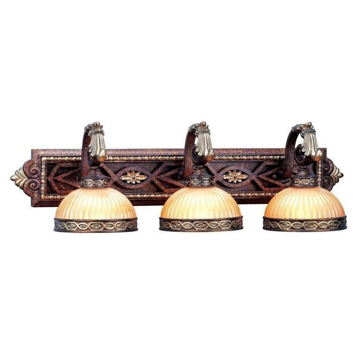 Bronze Bathroom Light Fixtures
 Livex 3 Light Bathroom Vanity Lighting Fixture Gilded