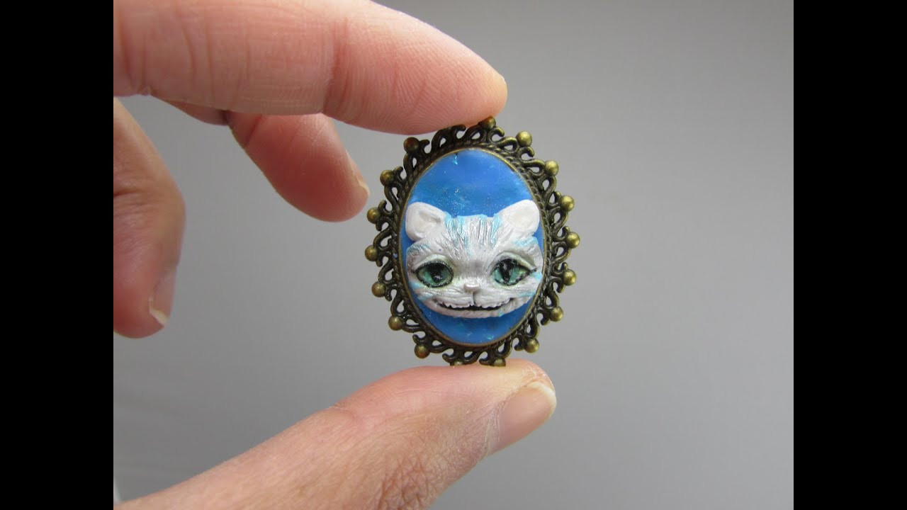 Brooches Clay
 Cheshire Cat Brooch Polymer Clay Tutorial