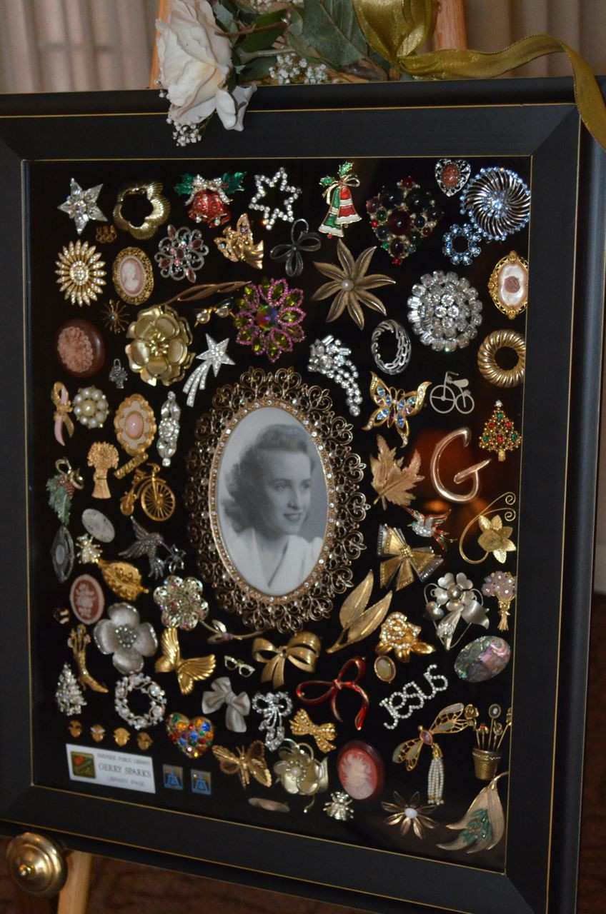 Brooches Display
 I created this shadow box using my mother s collection of