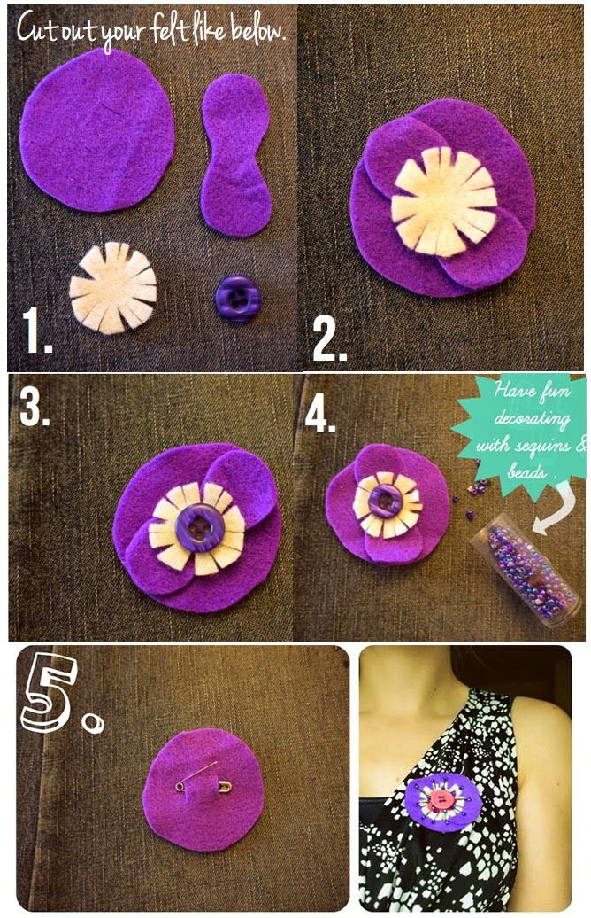 Brooches Diy
 OKAJewelry Show DIY Fabric Flower Brooch Tutorial Collection