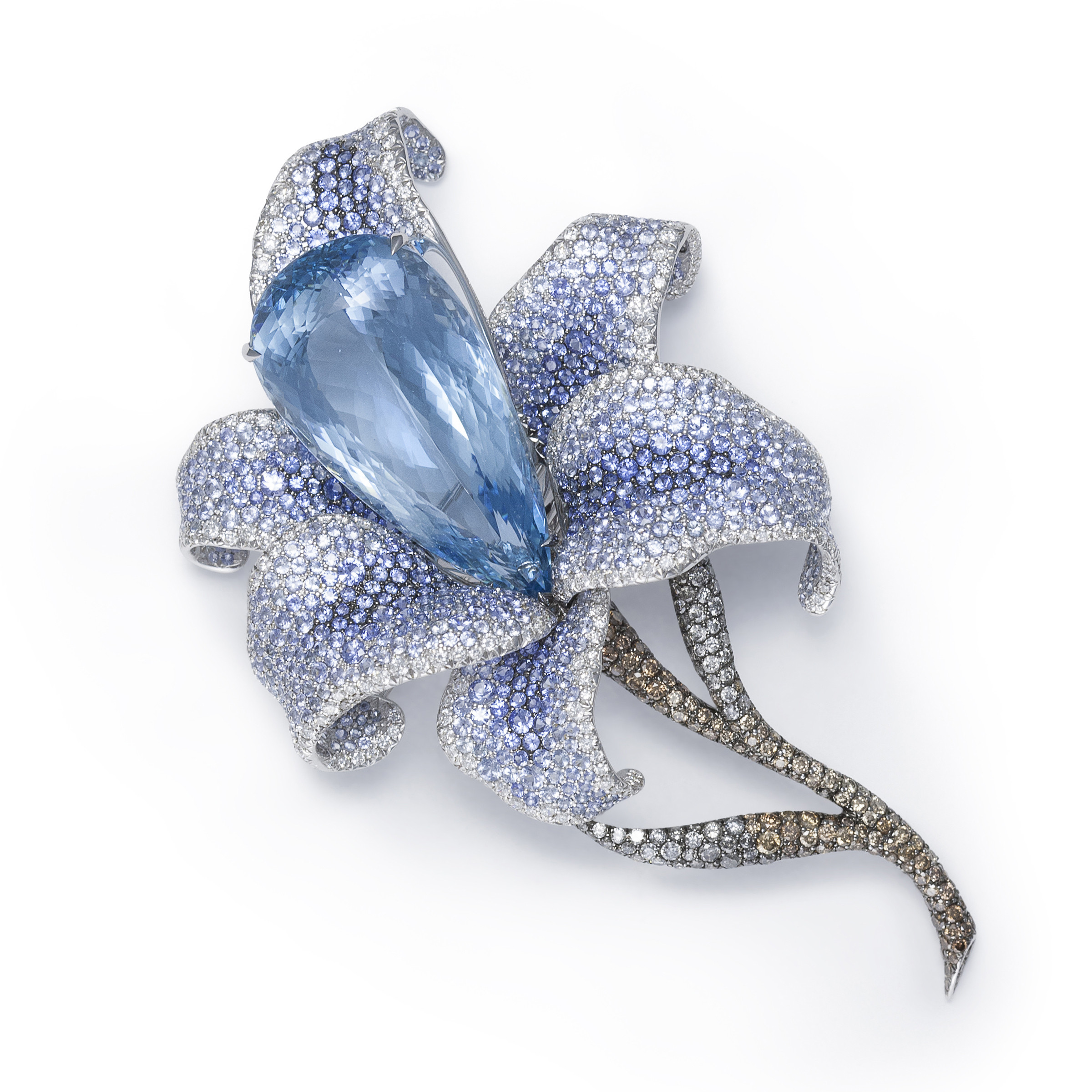 Brooches Flower
 Catherine Sauvage s Stunning Aquamarine Flower Brooch Will