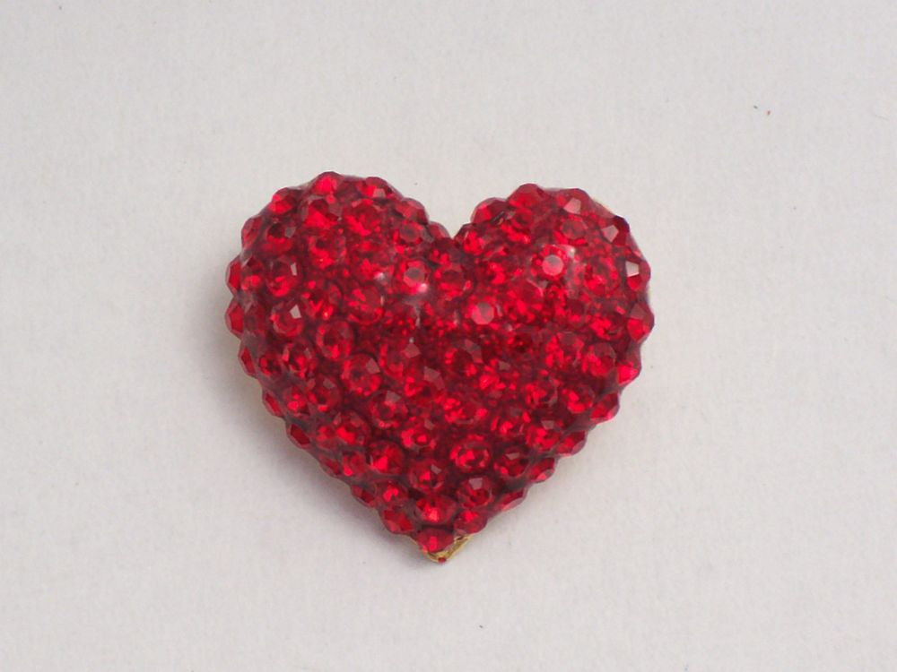 Brooches Heart
 NEW Brilliant Red Heart Valentine Pin Brooch Pave