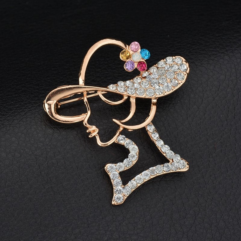 Brooches Jewelry
 Fashion Gold Color Vintage Brooch Pins Female Brand