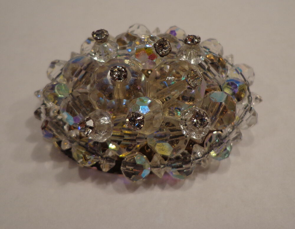 Brooches Jewelry
 VINTAGE Costume Jewelry PIN BROOCH CLEAR multi color
