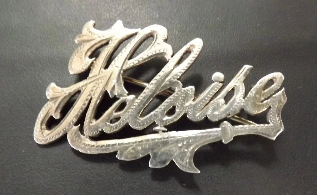 Brooches Name
 Silver Name Brooch Heloise Antique Goo s
