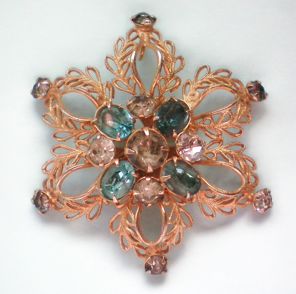 Brooches Necklace
 Signed Scitarelli Flower Brooch or Pendant from