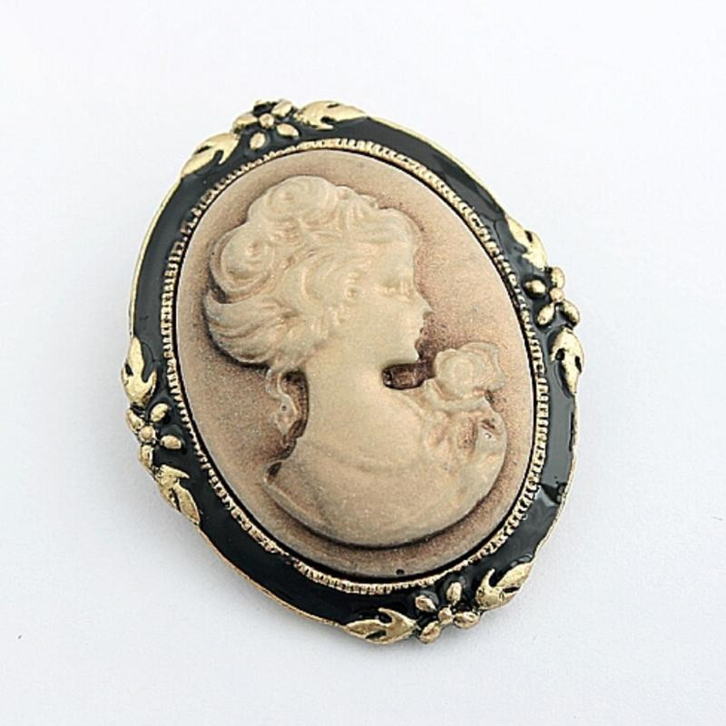 Brooches Necklace
 Women s Fashion Style Queen Head Portrait Brooch Vintage