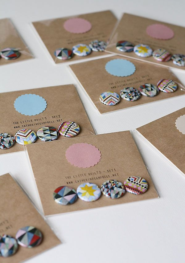 Brooches Packaging
 Love this simple and playful way of presenting badges