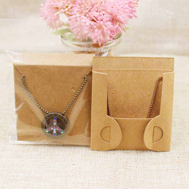 Brooches Packaging
 2017 new black brown necklace packing card jewelry pendant