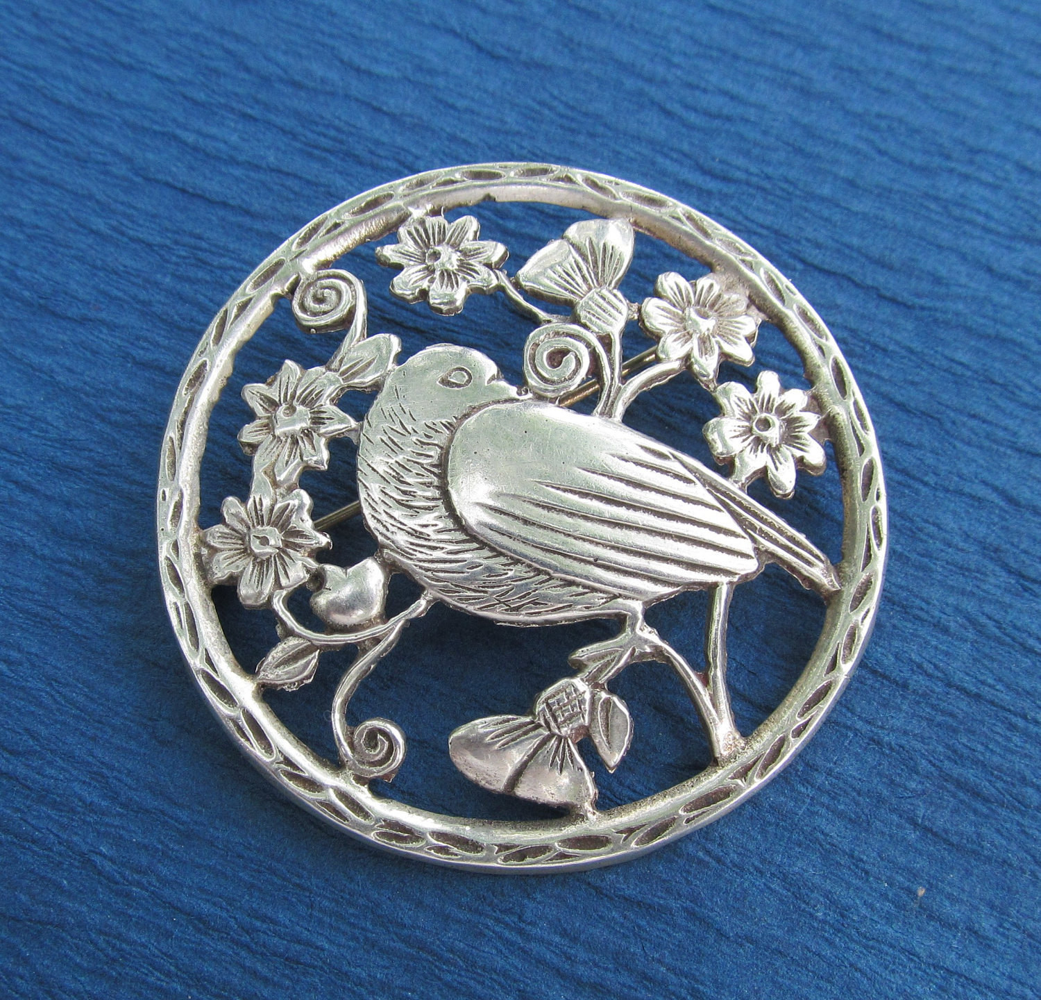 Brooches Silver
 Antique Sterling Silver Bird Brooch