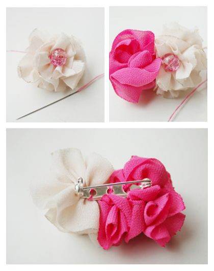 Brooches Simple
 How to Make Handmade Brooches fabric Flower Brooch