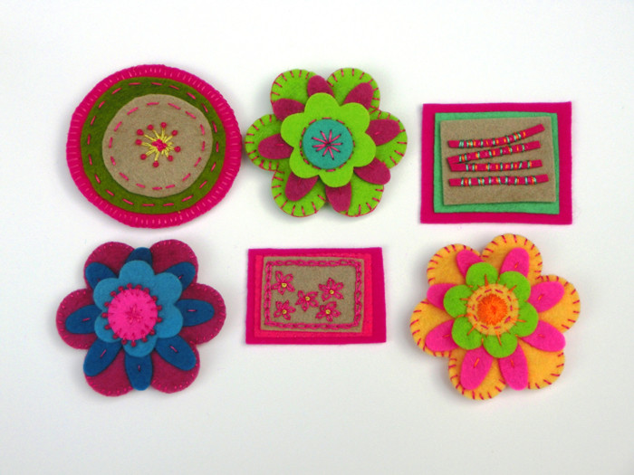 Brooches Simple
 Make these easy felt brooches