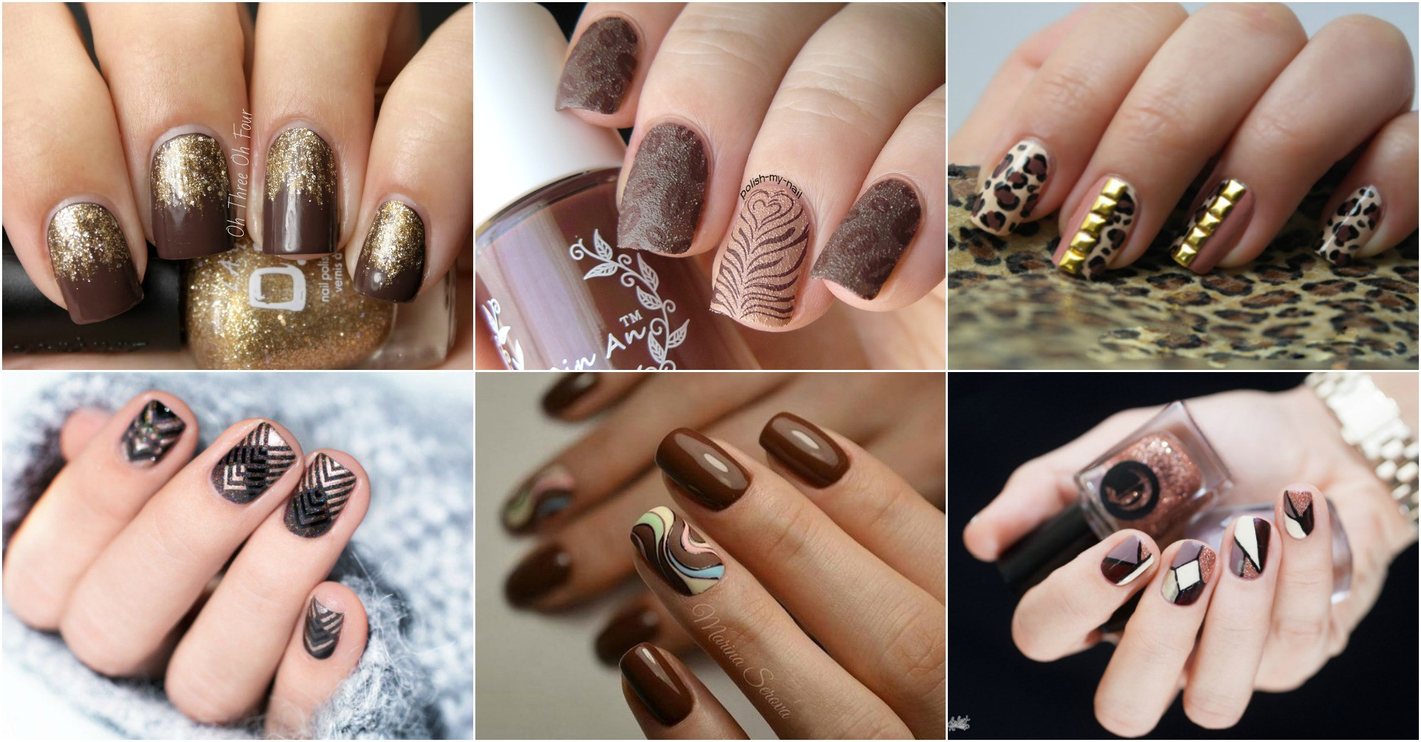 Brown And Gold Nail Designs
 15 The Best Brown Nail Designs To Copy This Fall