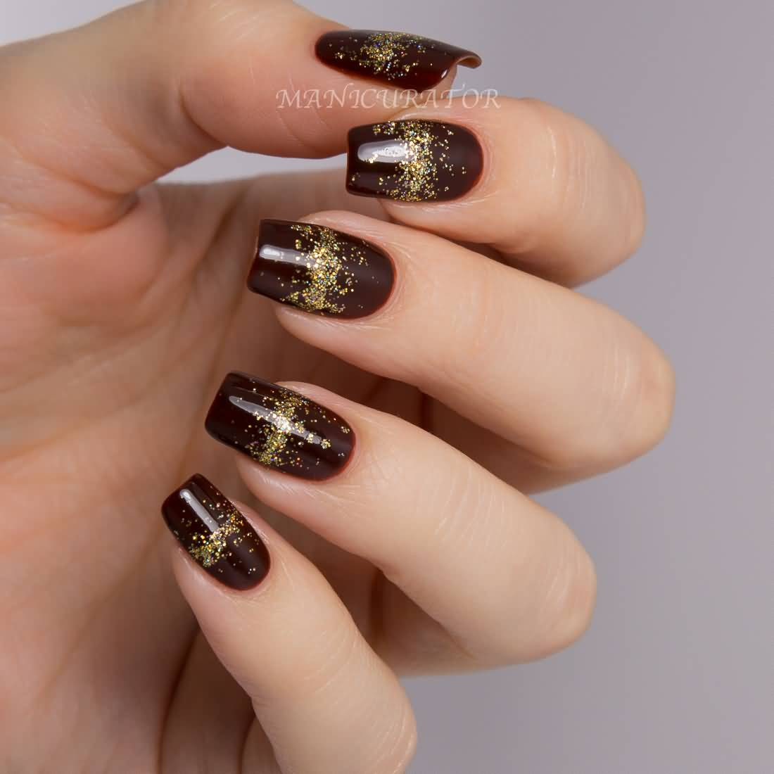 Brown And Gold Nail Designs
 55 Stylish Brown Nail Art Ideas