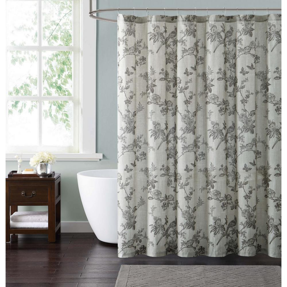 Brown Bathroom Shower Curtains
 Style 212 Lisborn Brown 72 in Cream and Brown Shower