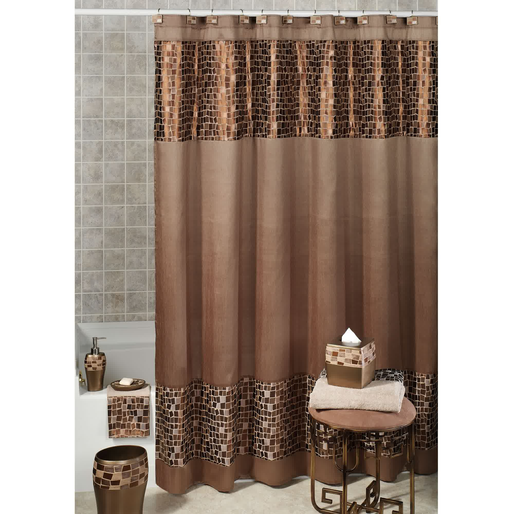 Brown Bathroom Shower Curtains
 Smart Tips of Using Cloth Shower Curtains