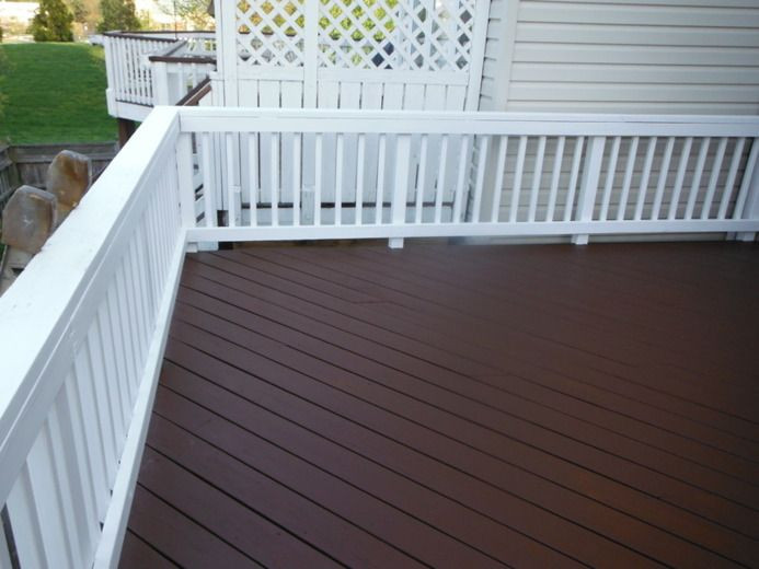 Brown Deck Paint
 Deck refinishing sanded stained & sealed