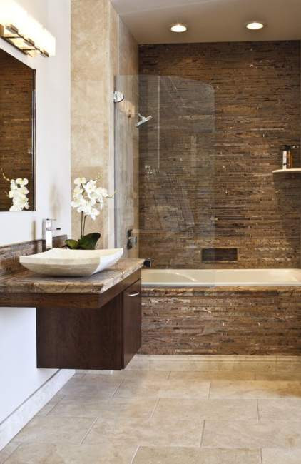Brown Tile Bathroom Floor
 25 Beautiful DIY Basement Bathroom Decoration Ideas