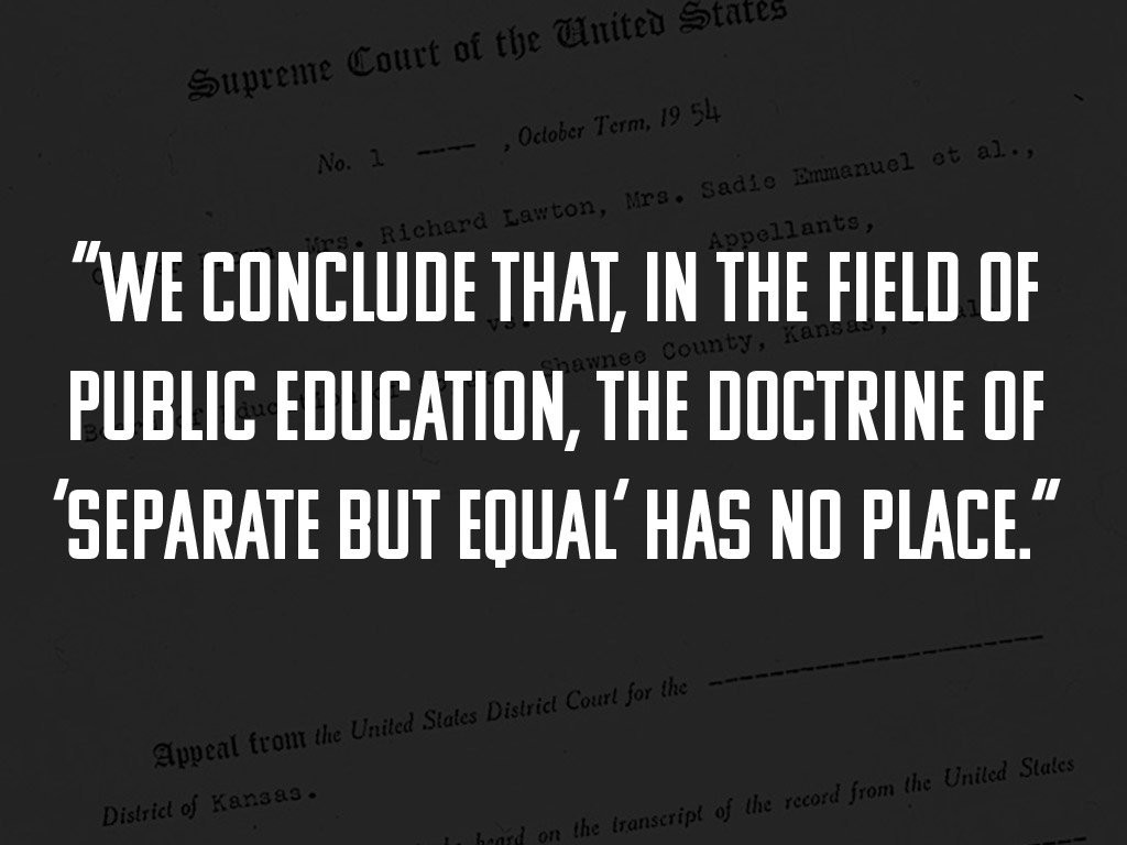 Brown V Board Of Education Quotes
 Quotes About Segregation In School QuotesGram