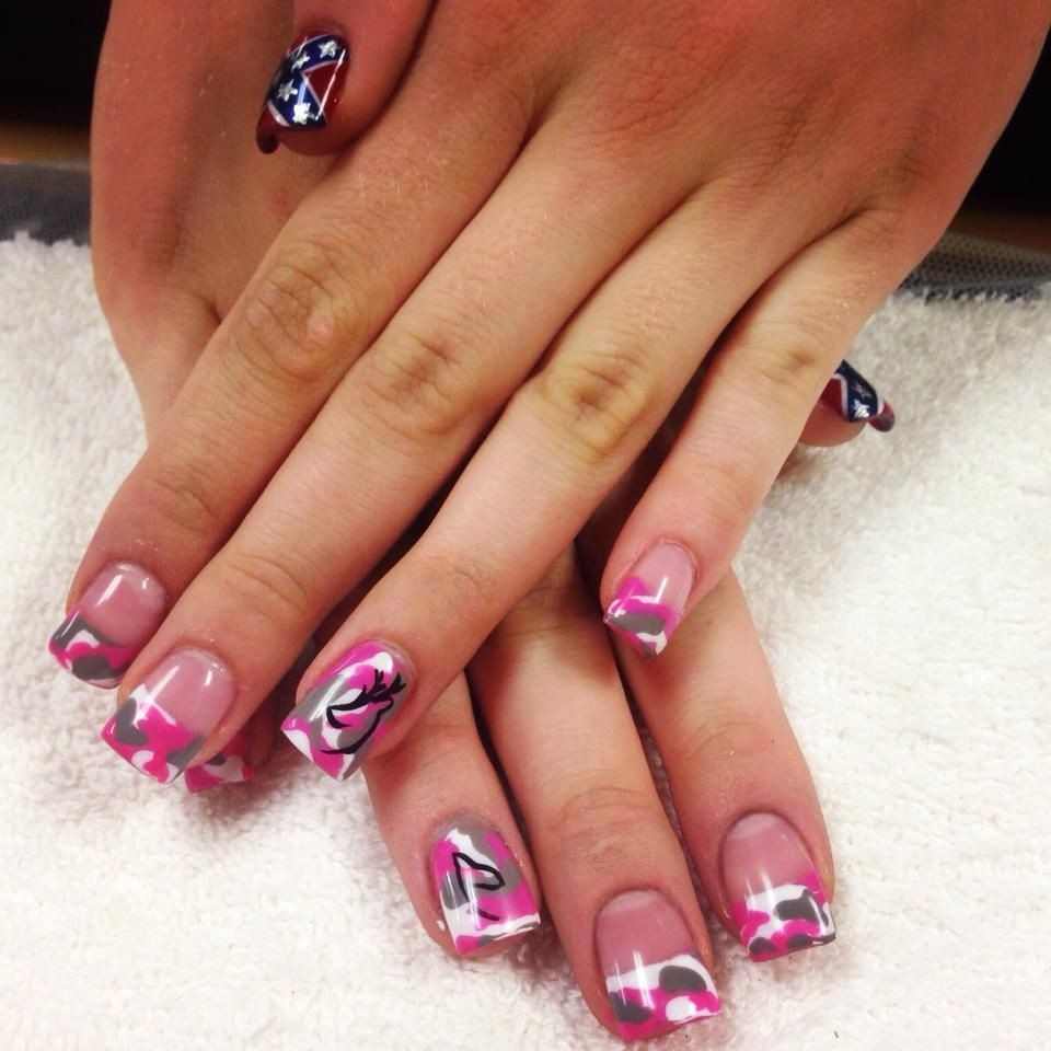 Browning Nail Designs
 Awesome pink camo nails