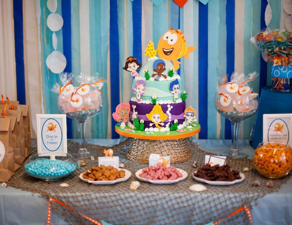 Bubble Guppies Birthday Decorations
 Under the Sea Birthday "Bubble Guppies 4th Birthday