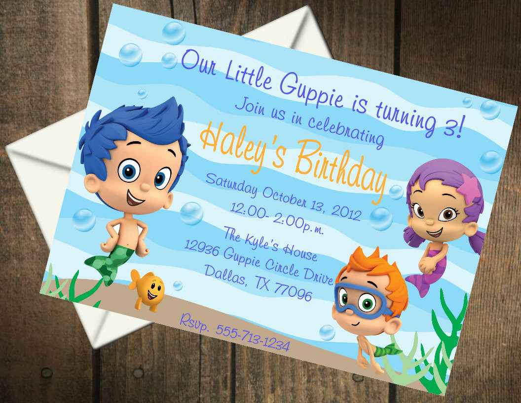 Bubble Guppies Birthday Invitation
 Bubble Guppies Birthday Party Printable Invitation