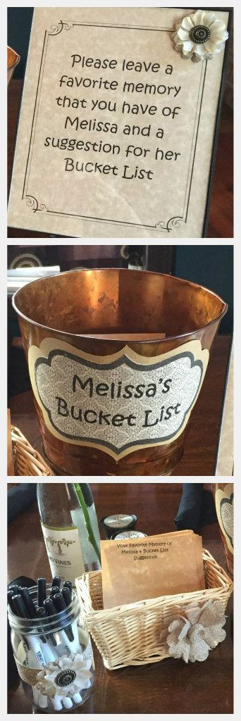 Bucket List Retirement Party Ideas
 Great idea for a Retirement Party Have guests fill out