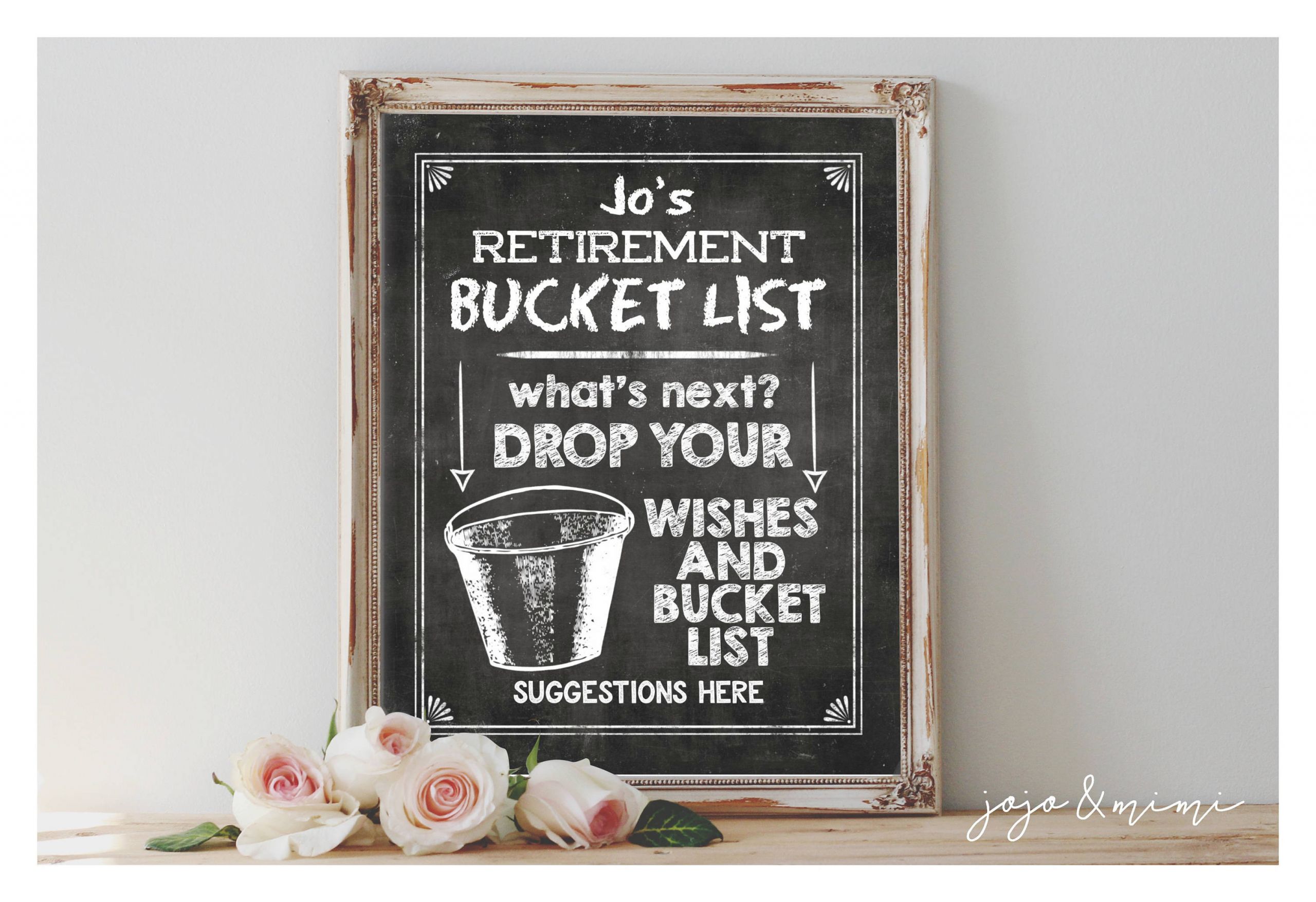 Bucket List Retirement Party Ideas
 Personalized Retirement Bucket List Printable Retirement Party