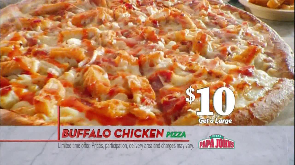 Buffalo Chicken Pizza Papa John
 Papa John s TV mercial for Buffalo Chicken Pizza iSpot