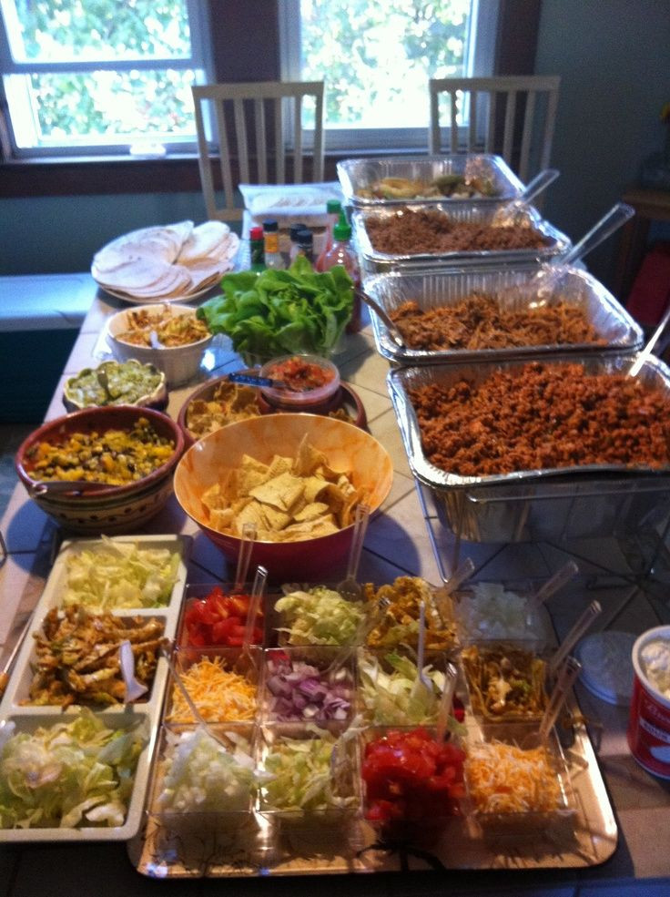 Buffet Ideas For Graduation Party
 Pinning my own taco party because it was so good Fried