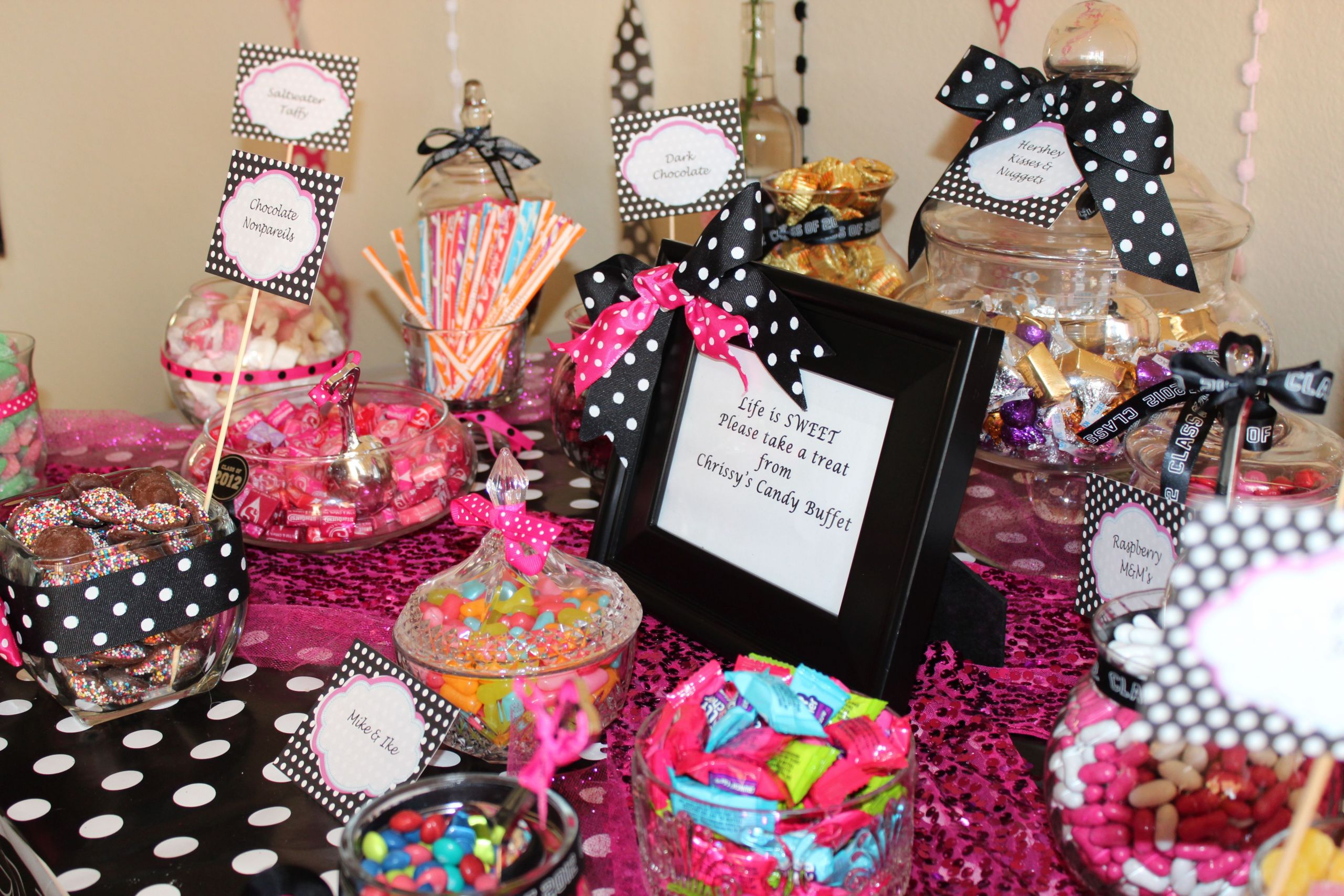 Buffet Ideas For Graduation Party
 More graduation candy buffet Party Ideas