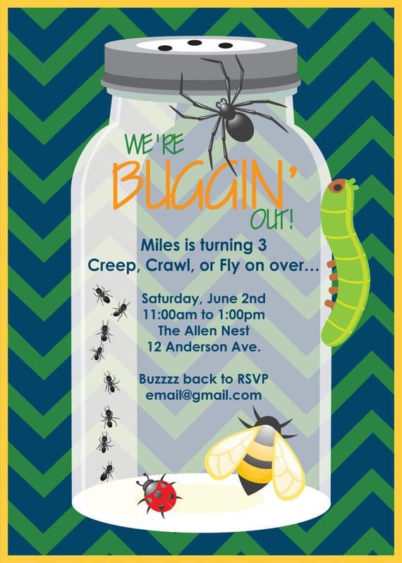Bug Birthday Party Invitations
 A Bug Birthday Party