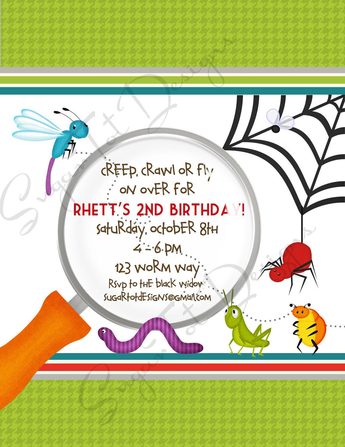 Bug Birthday Party Invitations
 Bug Birthday Party Invitation Bugs Garden Party Birthday