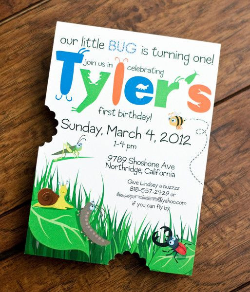 Bug Birthday Party Invitations
 Bug Themed Birthday Party Great Party Ideas