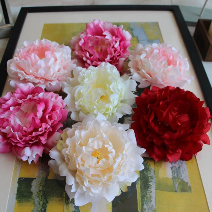 Bulk Flowers For Wedding
 Quality Peony Heads Silk Peony Flowers 15cm Peonies
