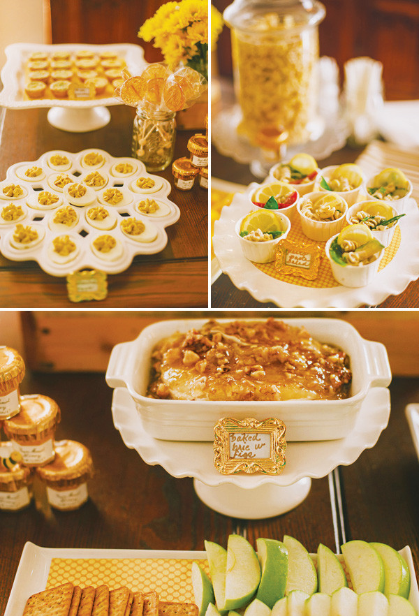 Bumble Bee Party Food Ideas
 Yellow Bumblebee Themed Honey b Baby Shower Hostess