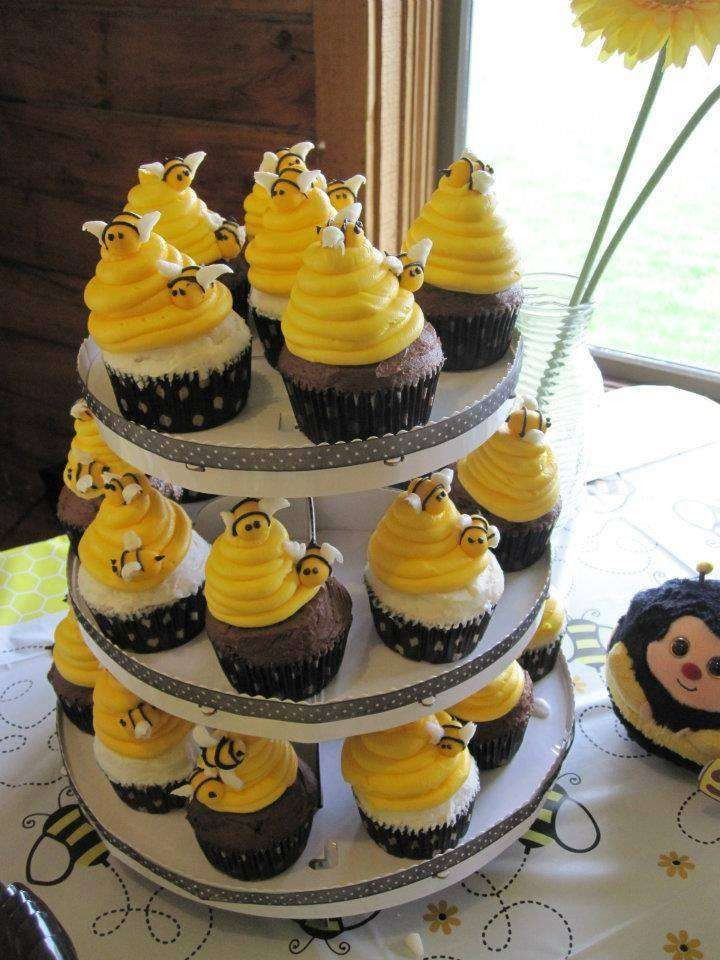 Bumble Bee Party Food Ideas
 Beehive cupcakes at a bumble bee birthday party See more