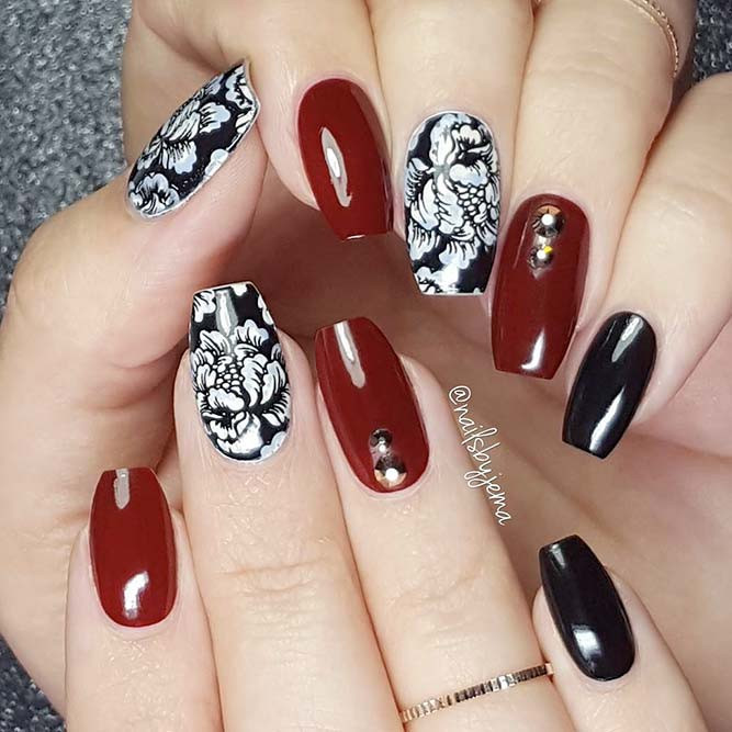 Burgundy Nail Ideas
 Magnetic And Trendy Burgundy Nails Ideas