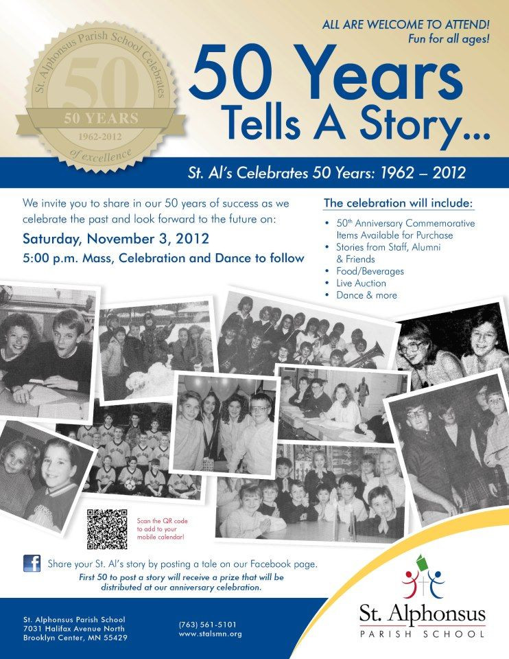 Business Anniversary Gift Ideas
 50th Anniversary Flyer Poster for St Alphonsus Parish