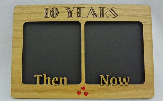 Business Anniversary Gift Ideas
 Anniversary 10 Years Then & Now Frame by