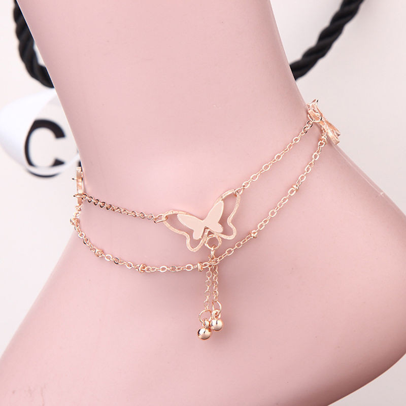 Butterfly Anklet
 Women Charm Gold Butterfly Chain Anklet Bracelet Barefoot