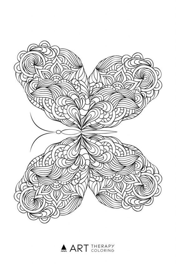 Butterfly Coloring Book For Adults
 Free Butterfly Coloring Page for Adults