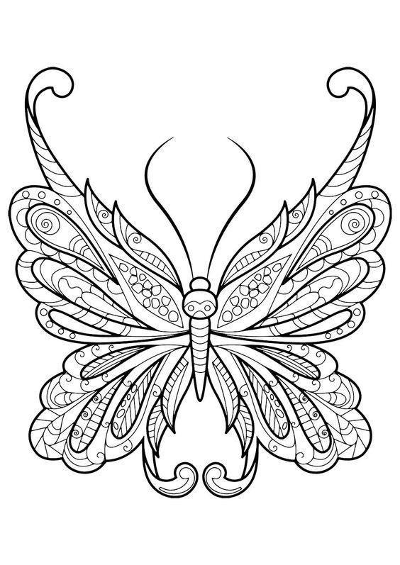 Butterfly Coloring Book For Adults
 Adult Butterfly Coloring Book papier