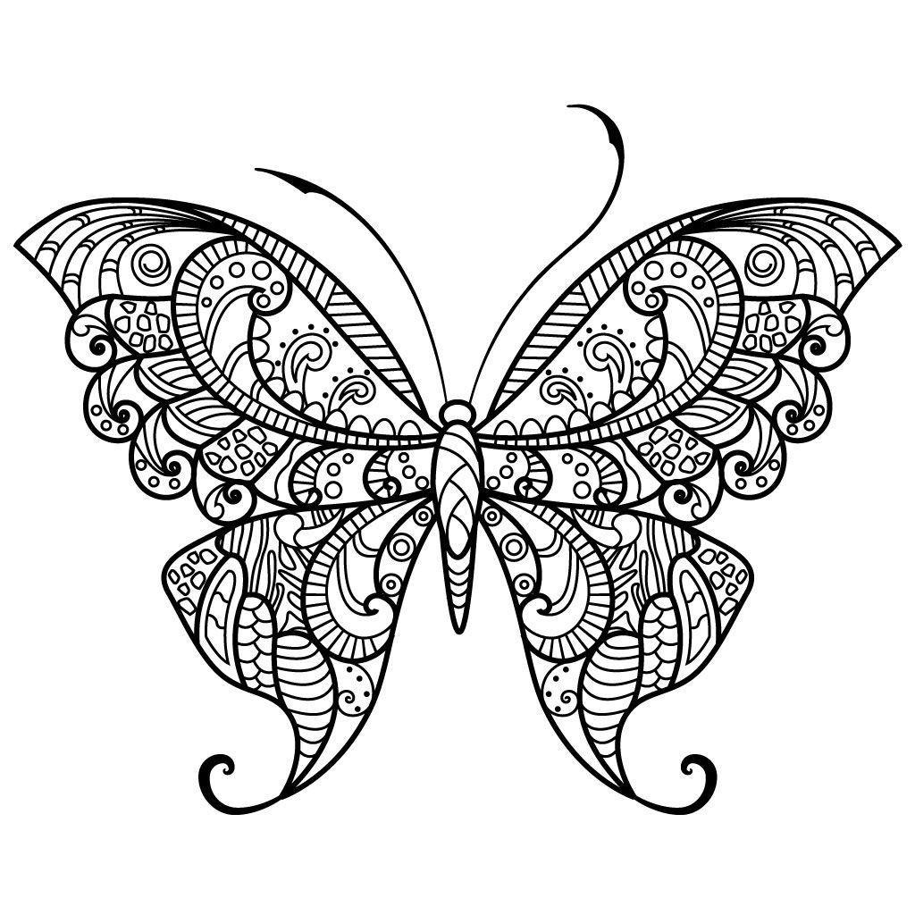 Butterfly Coloring Book For Adults
 Adult Butterfly Coloring Pages