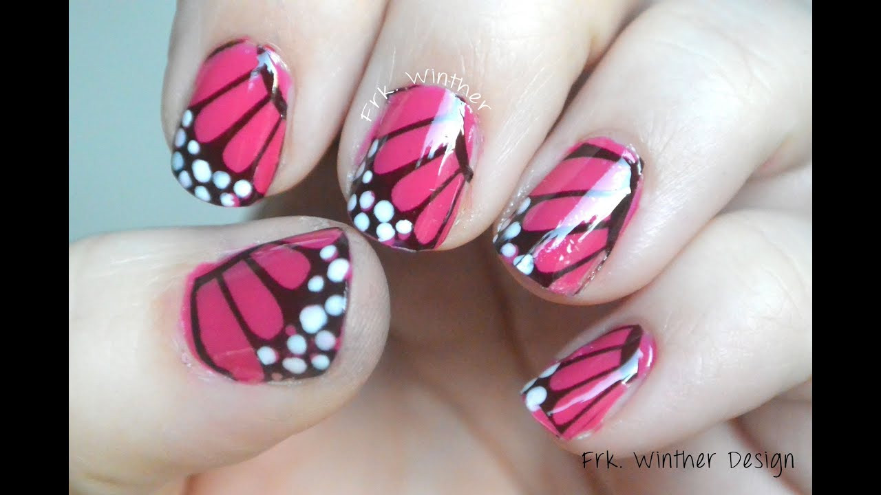 Butterfly Nail Art Designs
 Easy Butterfly Nail Art Design Tutorial Using Homemade