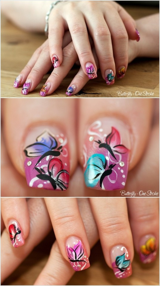 Butterfly Nail Art Designs
 16 Butterfly Nail Designs for the Season Pretty Designs