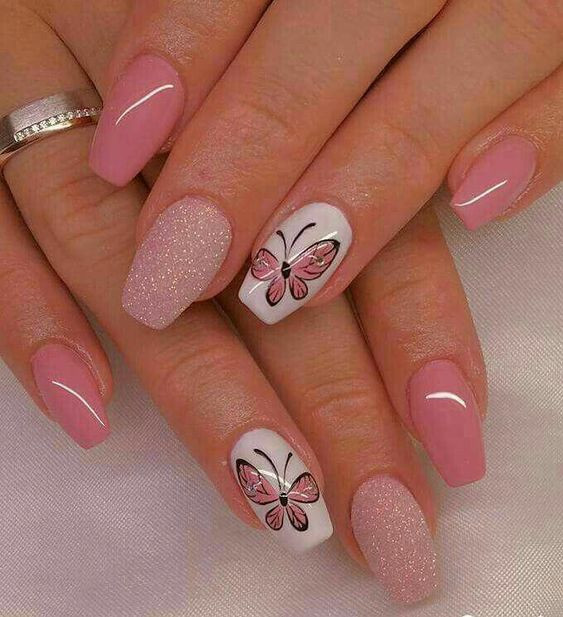 Butterfly Nail Art Designs
 97 Pretty Butterfly Nail Art Designs for Summer – Page 8